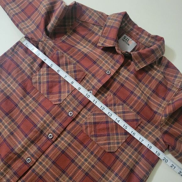5.11 Tactical Womens Ruth Plaid Long Sleeve Flannel Button-Down Shirt - Picture 4 of 16
